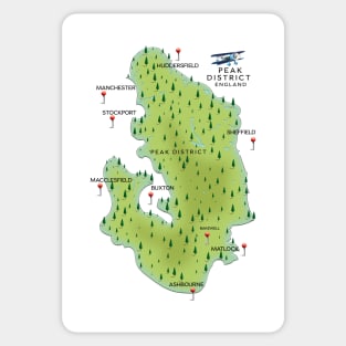 Peak District Map Sticker